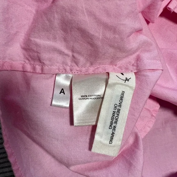 Ann Taylor Fit & Flare Powder Pink Shirtdress - Picture 7 of 11